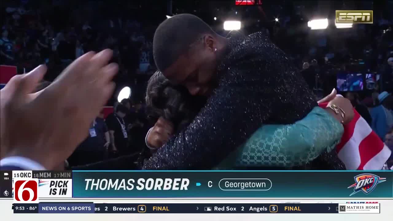 Thunder select Georgetown’s Thomas Sorber with No. 15 pick in 2025 NBA Draft