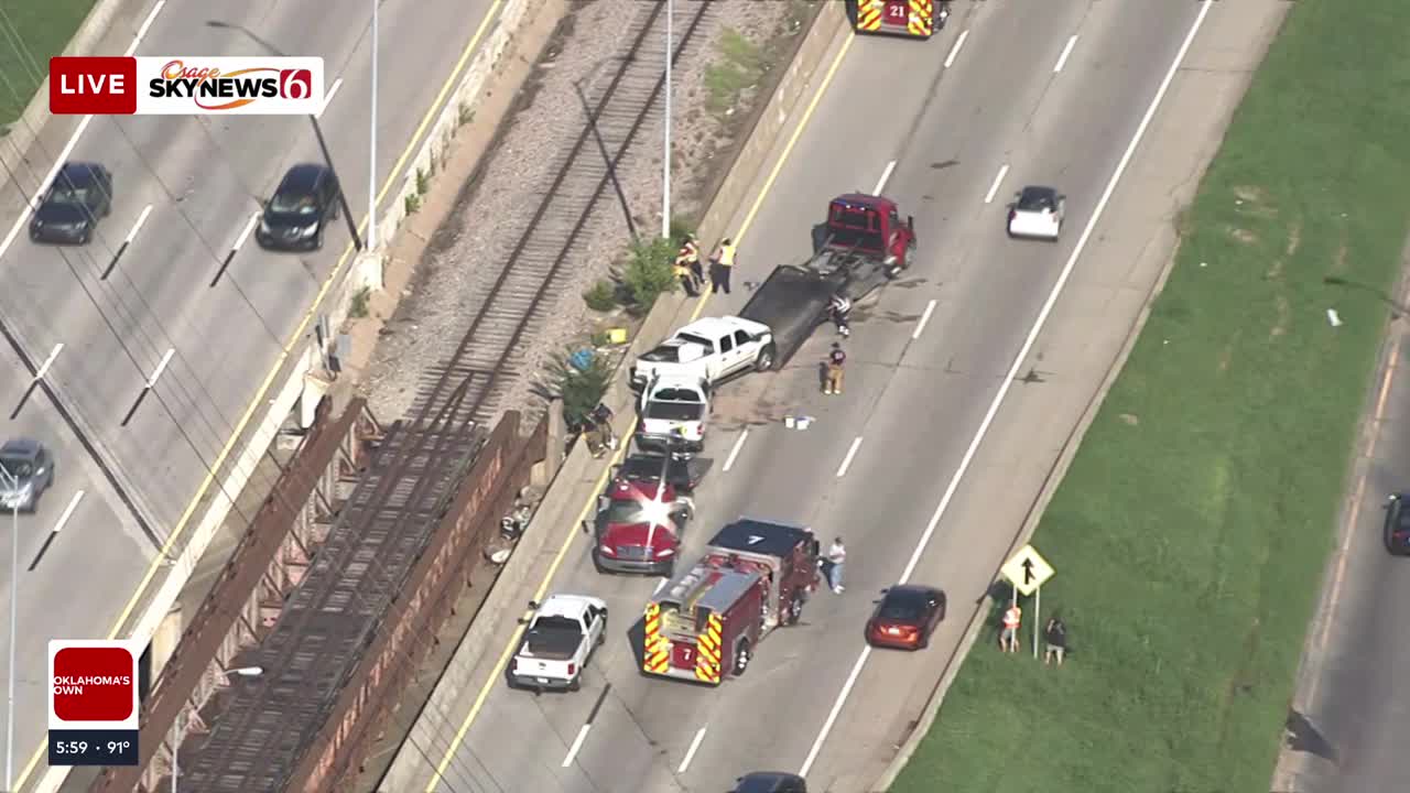 Eastbound BA Expressway traffic impacted by rollover crash in Tulsa