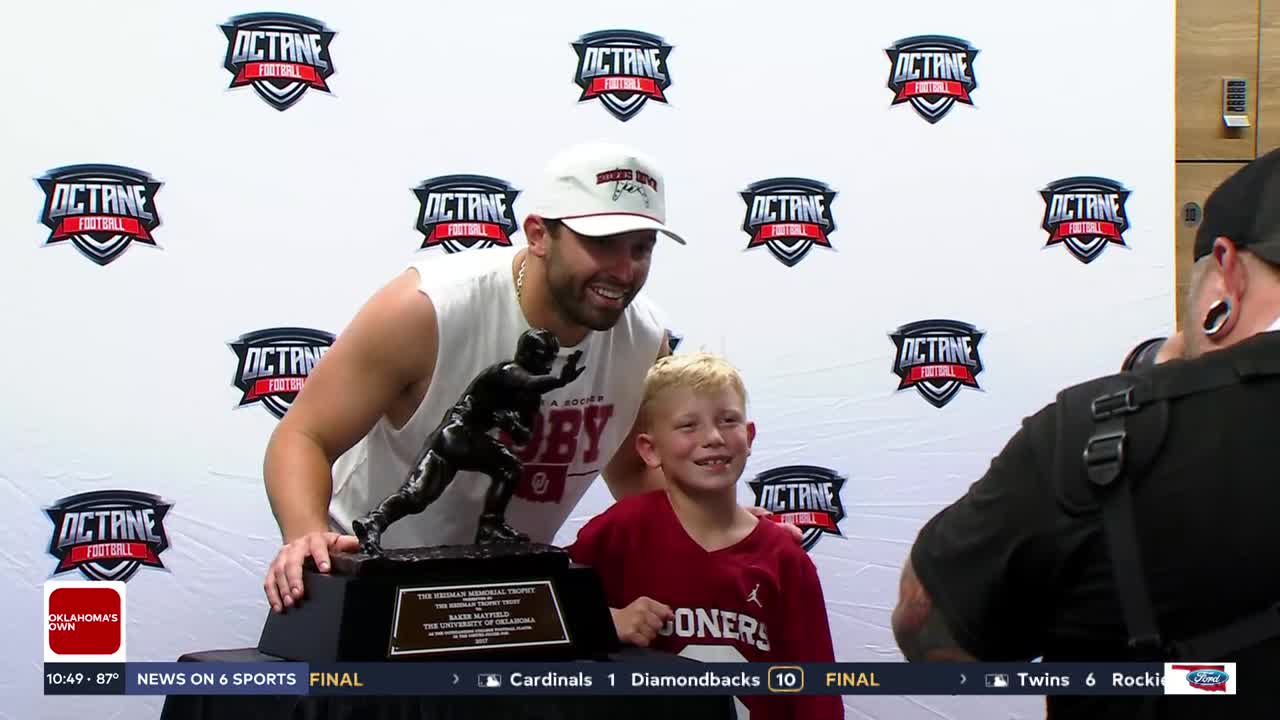 Former OU star quarterback Baker Mayfield returns to Norman to host youth camp