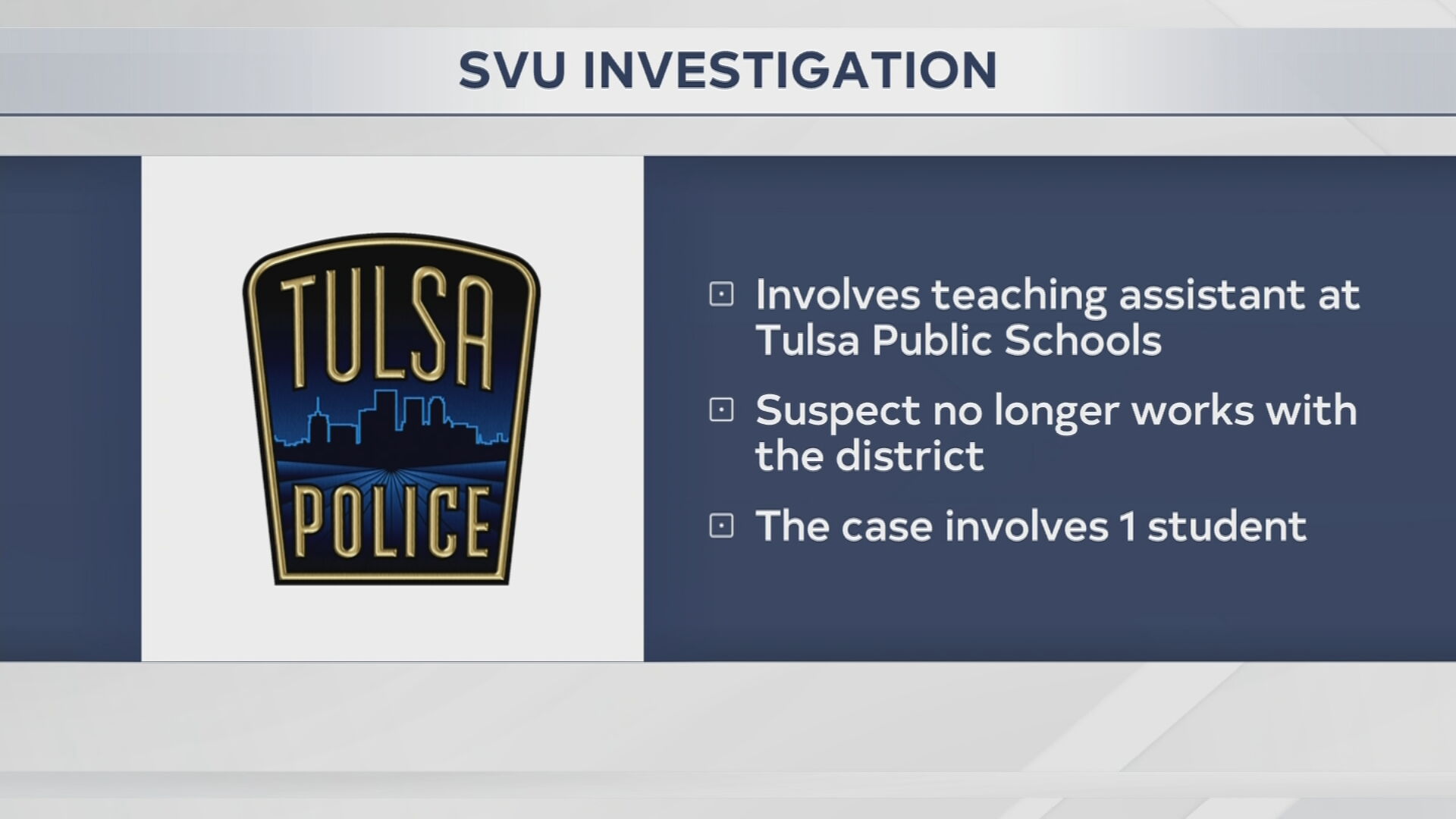 Tulsa police investigate former teaching assistant at East Central High