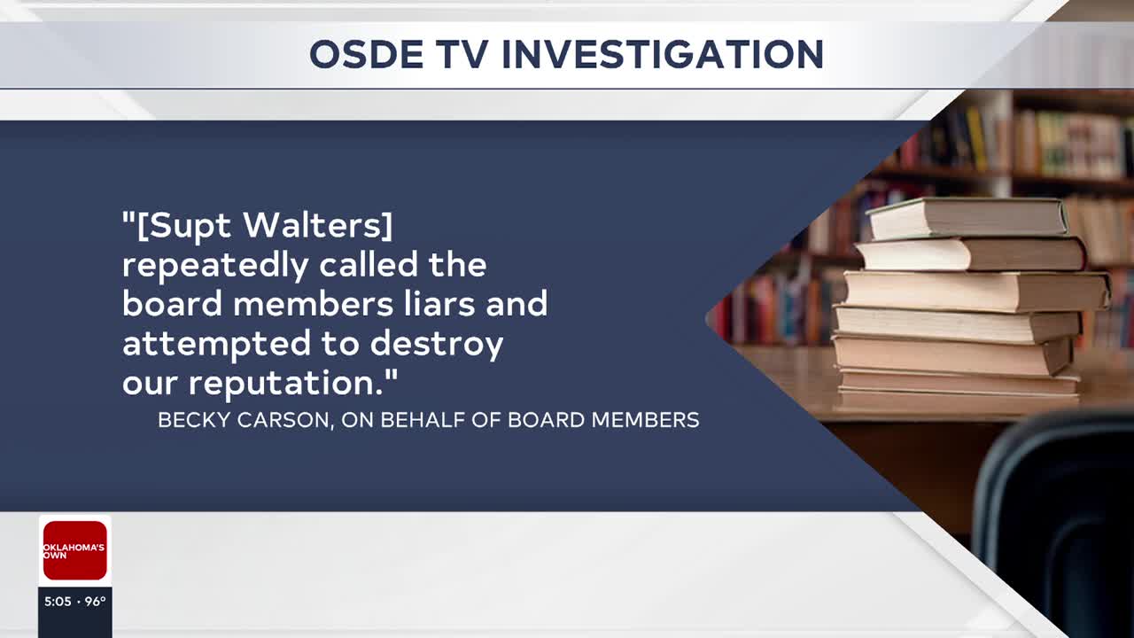 OSDE board members respond to Speaker Hilbert's claims on Walters' investigation: 'We are deeply disturbed'