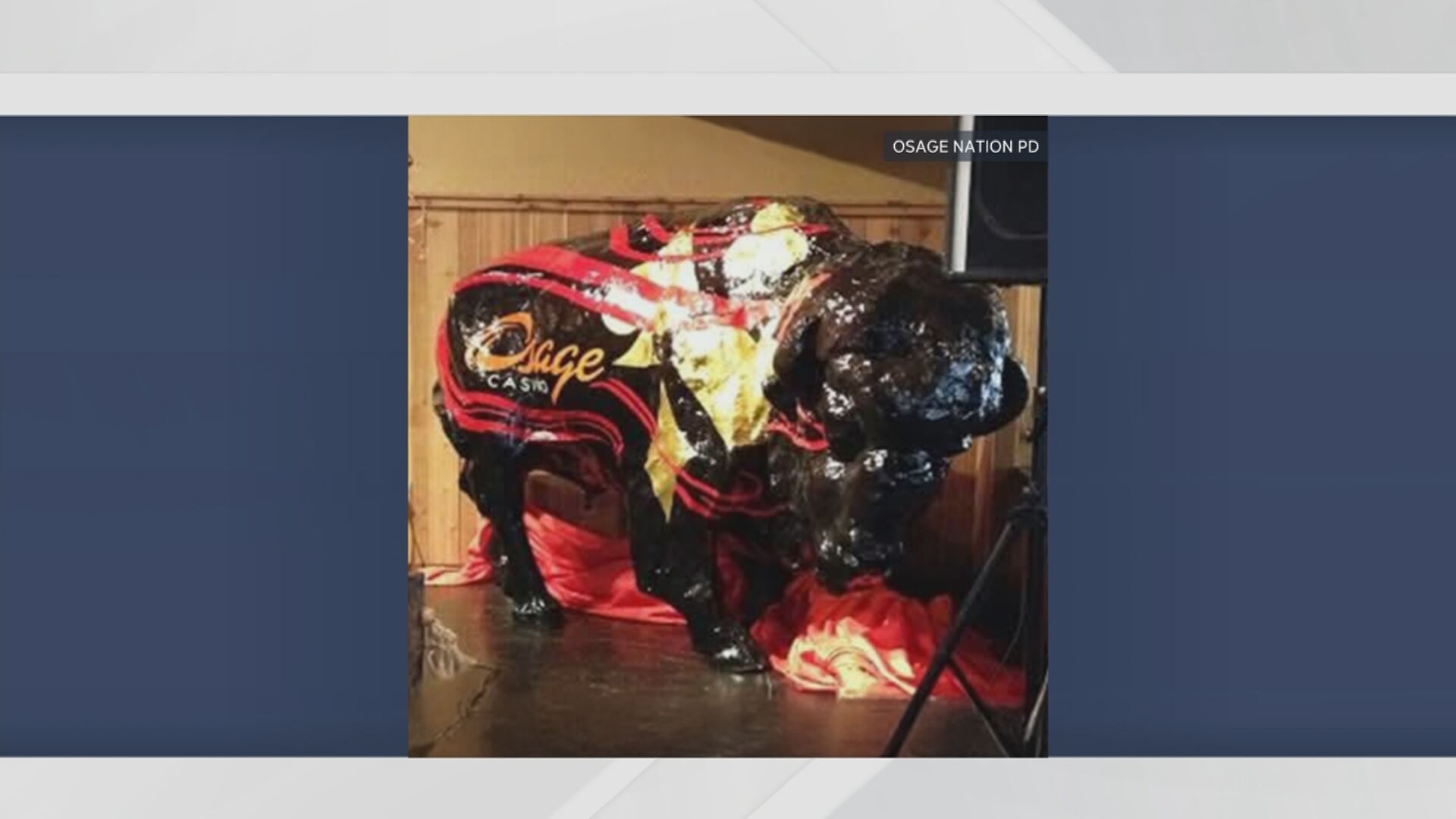 Osage Nation reports theft of giant buffalo statue, other items