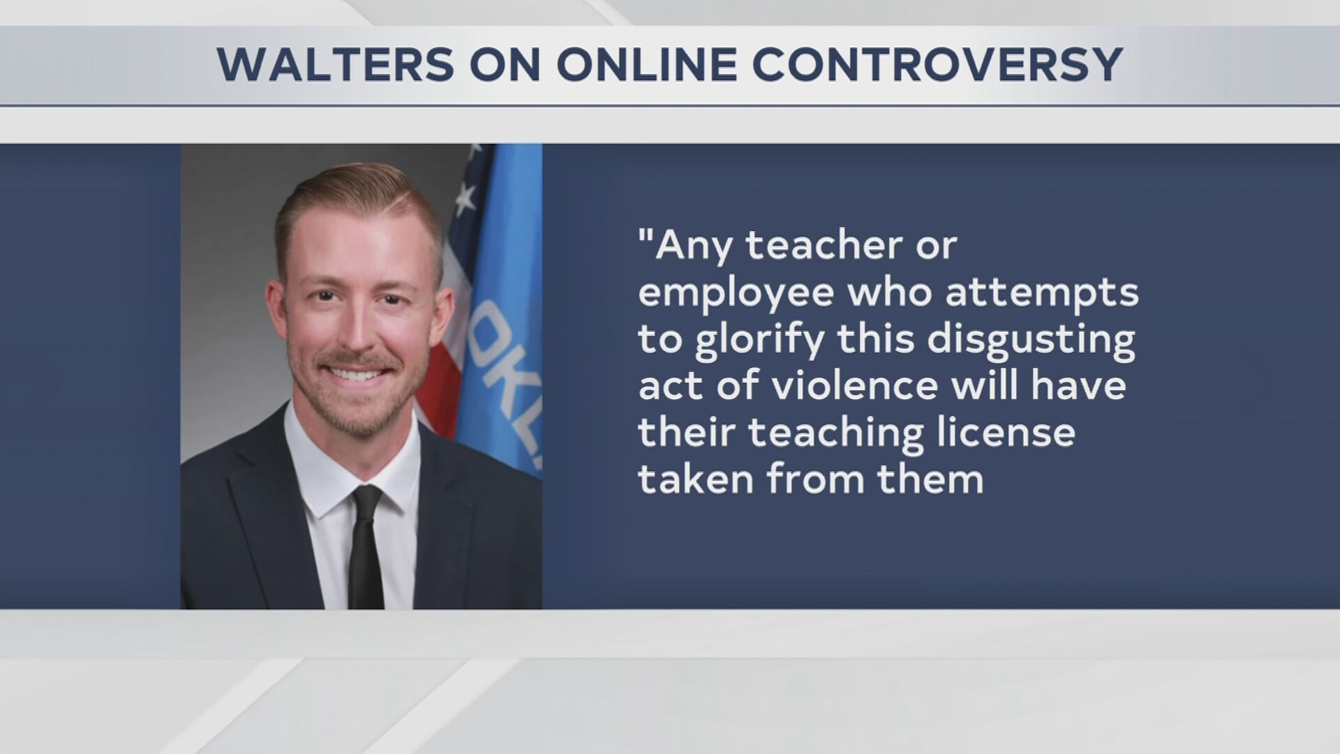 Ryan Walters says Oklahoma teachers could lose licenses over Charlie Kirk posts