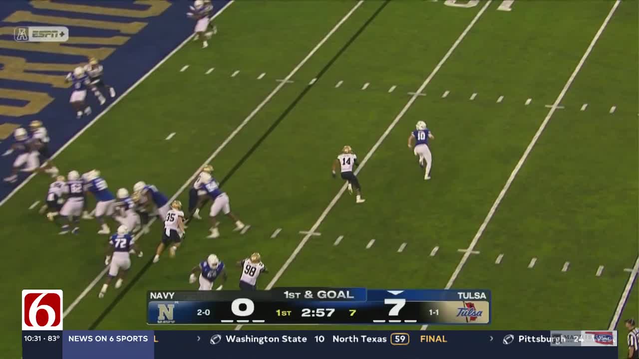 Tulsa drops American opener to Navy, 42-23